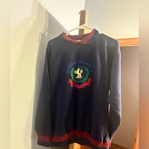 Vintage Navy Blue Queen Elizabeth Crewneck Sweater